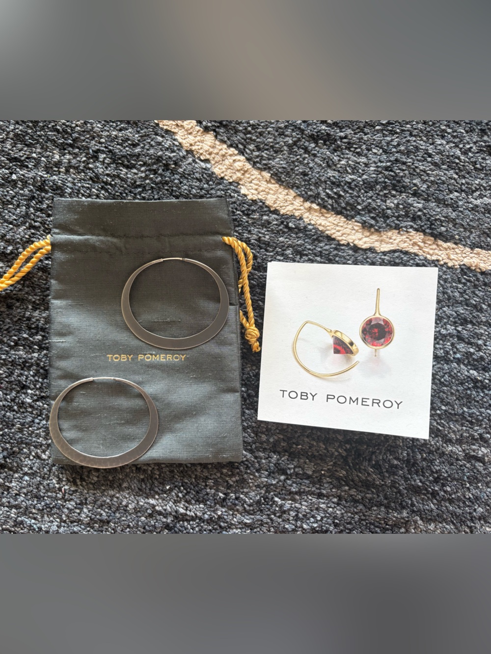 Tony Pomeroy 55mm Eclipse Hoops, blackened EcoSilver, matte